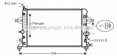 AVA QUALITY COOLING ol2482 -  Радиатор, охлаждение двигателя